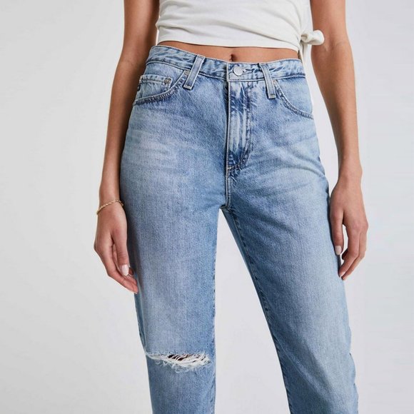 Ag Adriano Goldschmied Denim - AG The Isabelle High-Rise Straight Crop Raw Hem 26
